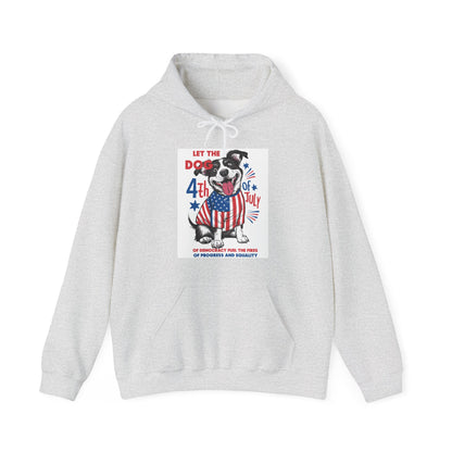 4th of July Dog - American Flag Patriotic Hoodie