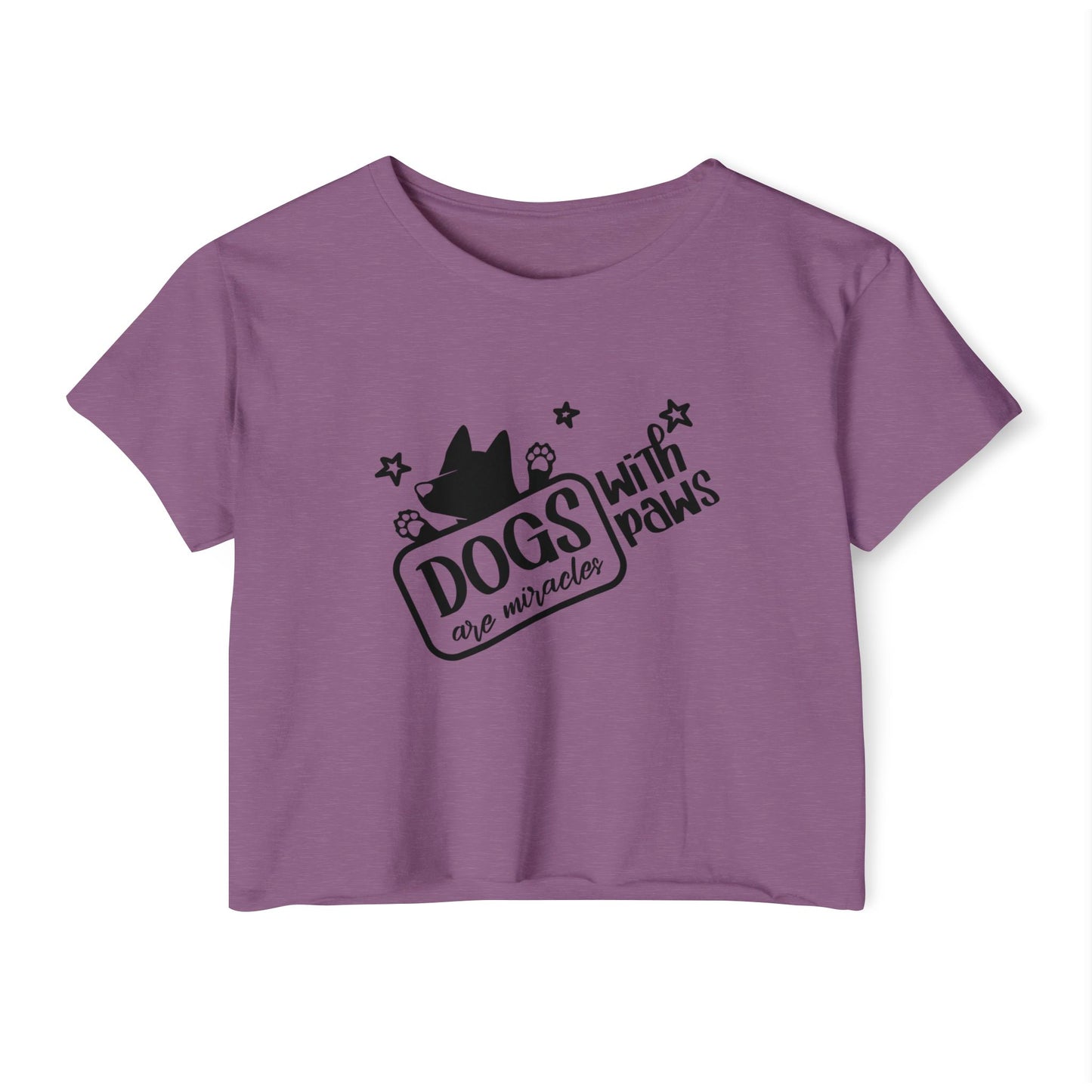 Dogs With Paws Crop Top – Cute Dog Lover Graphic Tee