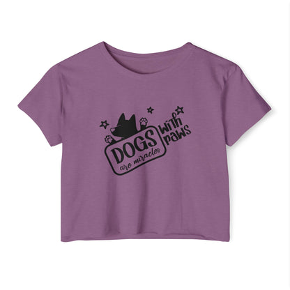 Dogs With Paws Crop Top – Cute Dog Lover Graphic Tee