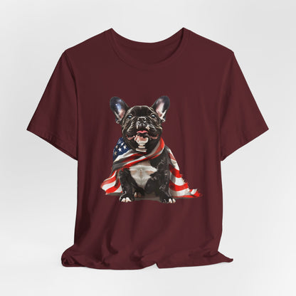 Patriotic French Bulldog Unisex T-Shirt