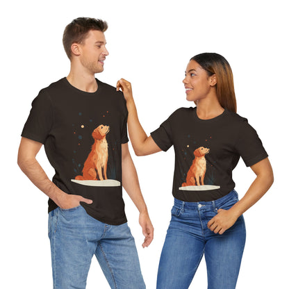 Golden Gaze – Unisex Dog Art T-Shirt