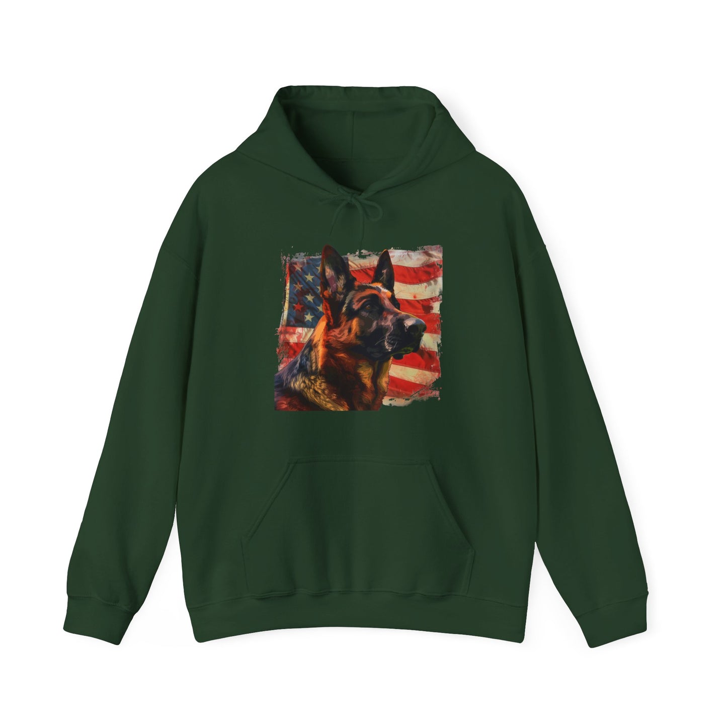 German Shepherd Patriotic Unisex Hoodie