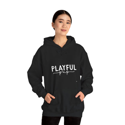 Playful Pup Unisex Hoodie | Minimalist Aesthetic Dog Gift