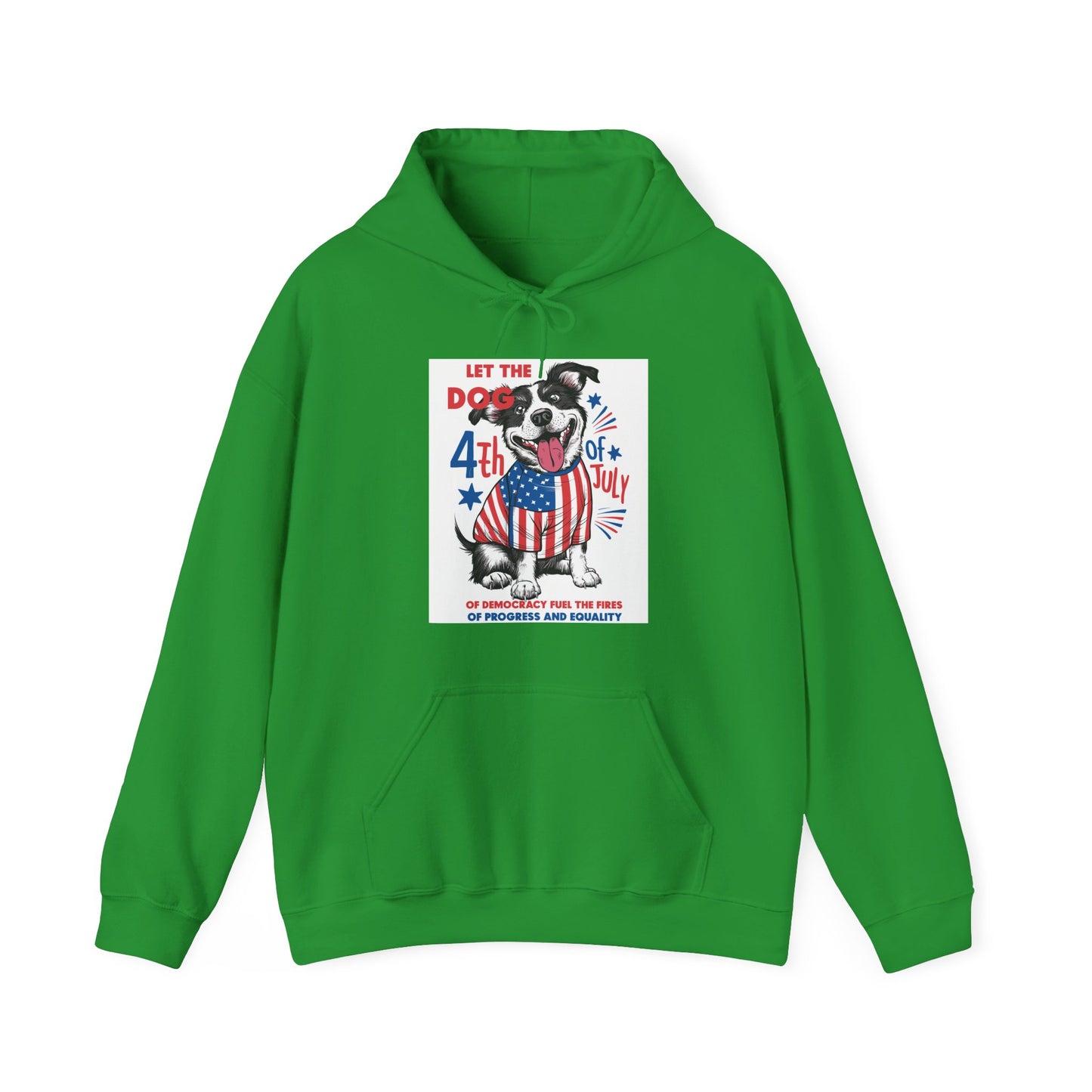 4th of July Dog - American Flag Patriotic Hoodie