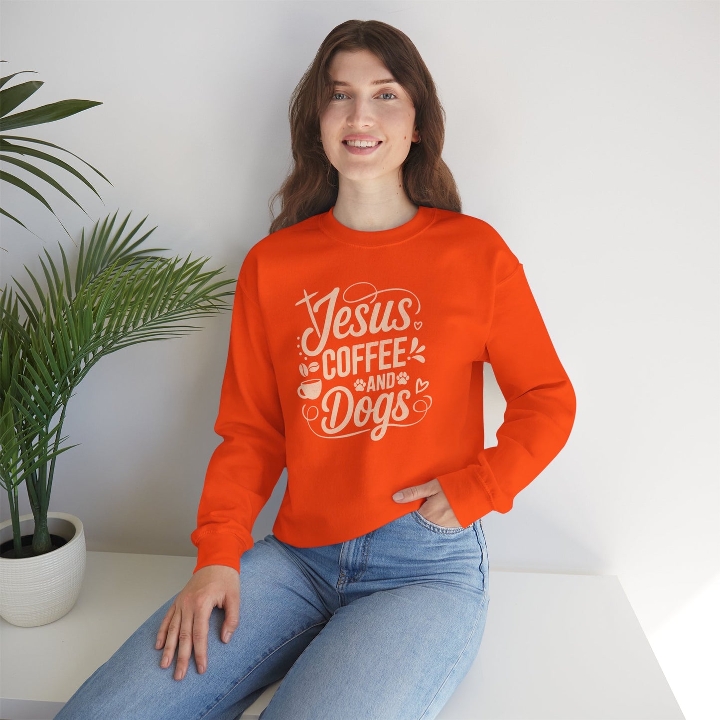 Jesus, Coffee, and Dogs Unisex Sweatshirt