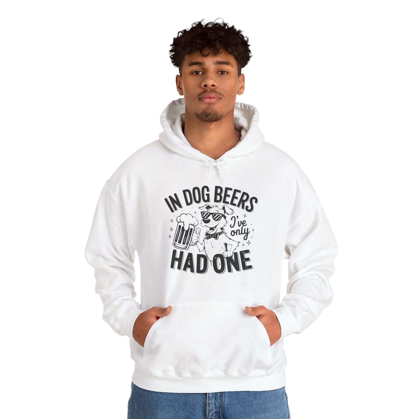 "In Dog Beers" Funny Unisex Hoodie –Perfect for Dog & Beer Lovers