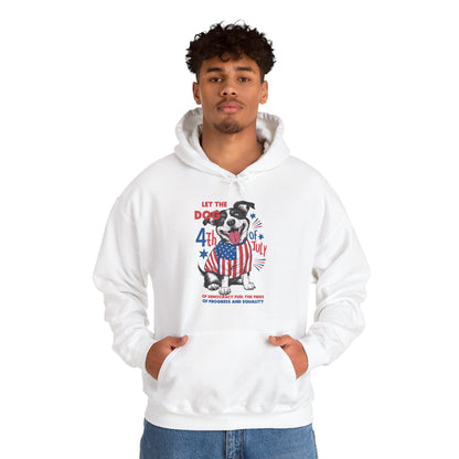 4th of July Dog - American Flag Patriotic Hoodie