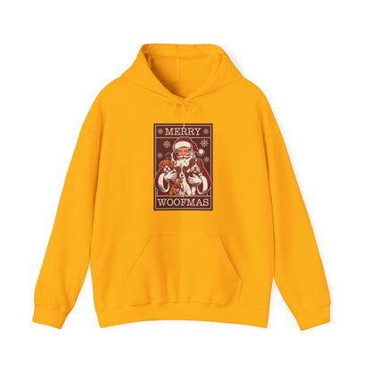 Merry Woofmas Hoodie | Vintage Santa & Dogs Sweater