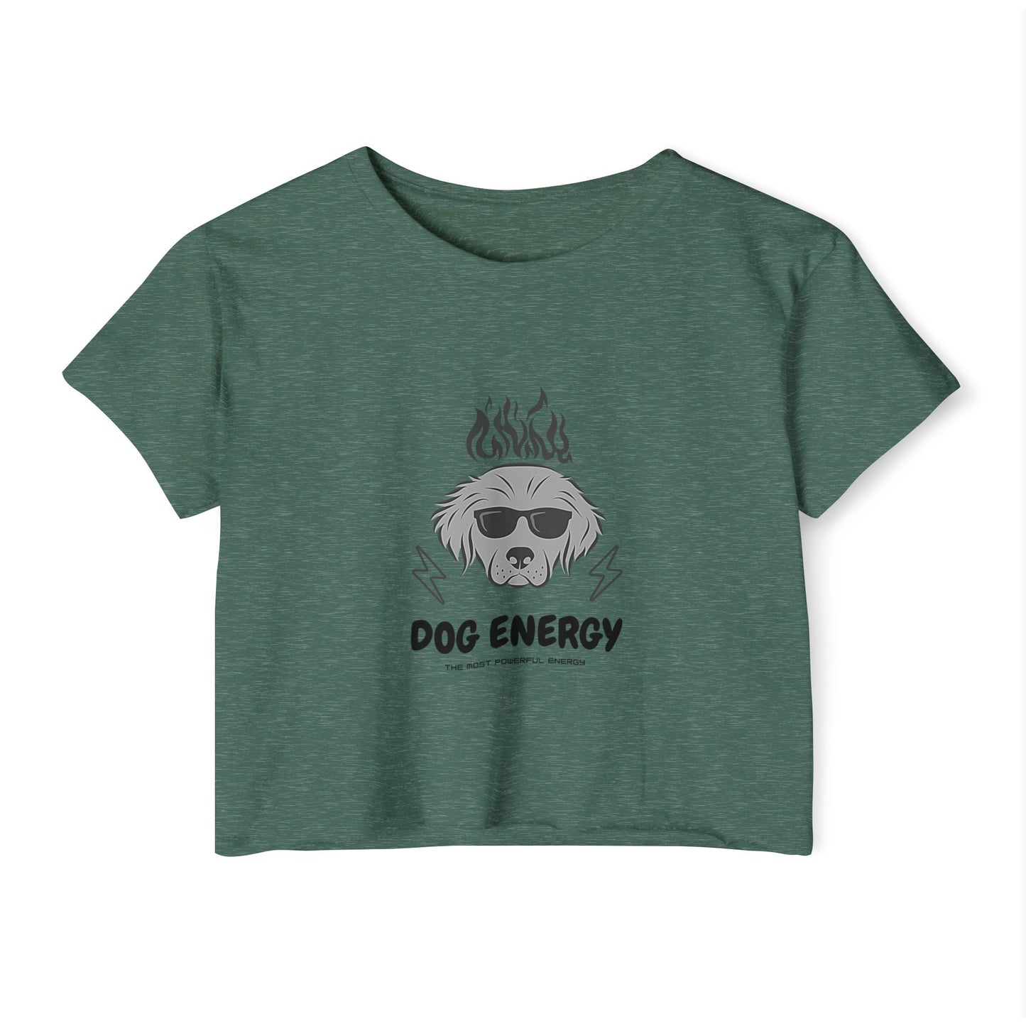 Dog Energy Crop Top – Cool Graphic Tee for Dog Lovers