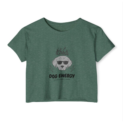 Dog Energy Crop Top – Cool Graphic Tee for Dog Lovers