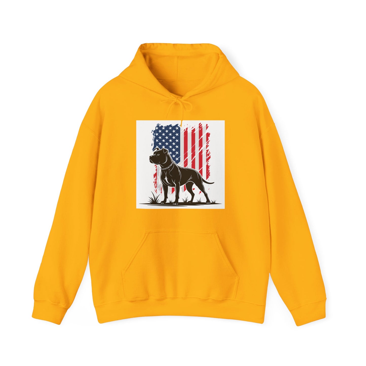 Patriotic Pitbull Unisex Hoodie – American Flag Dog Lover