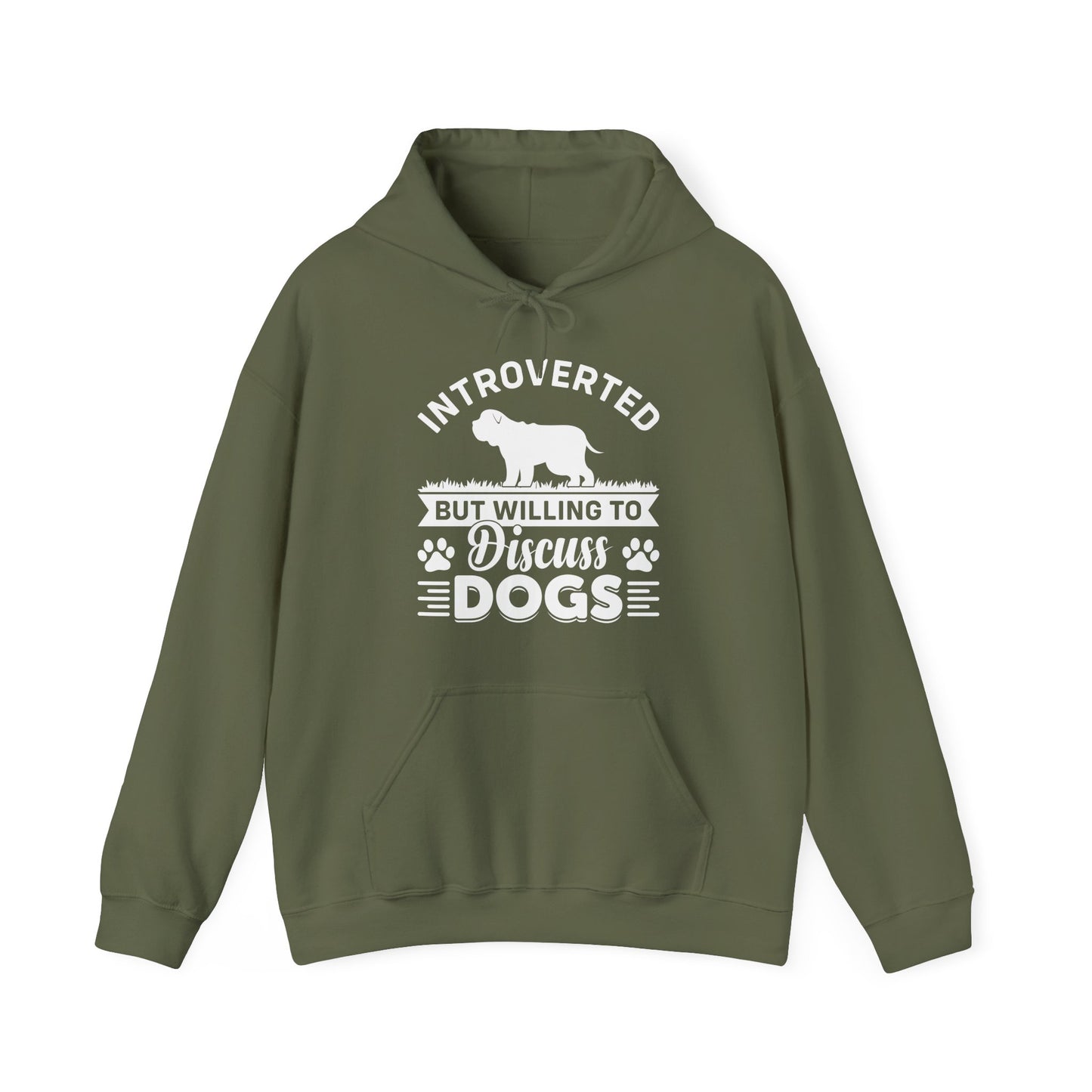 Introverted But Willing to Discuss Dogs Hoodie