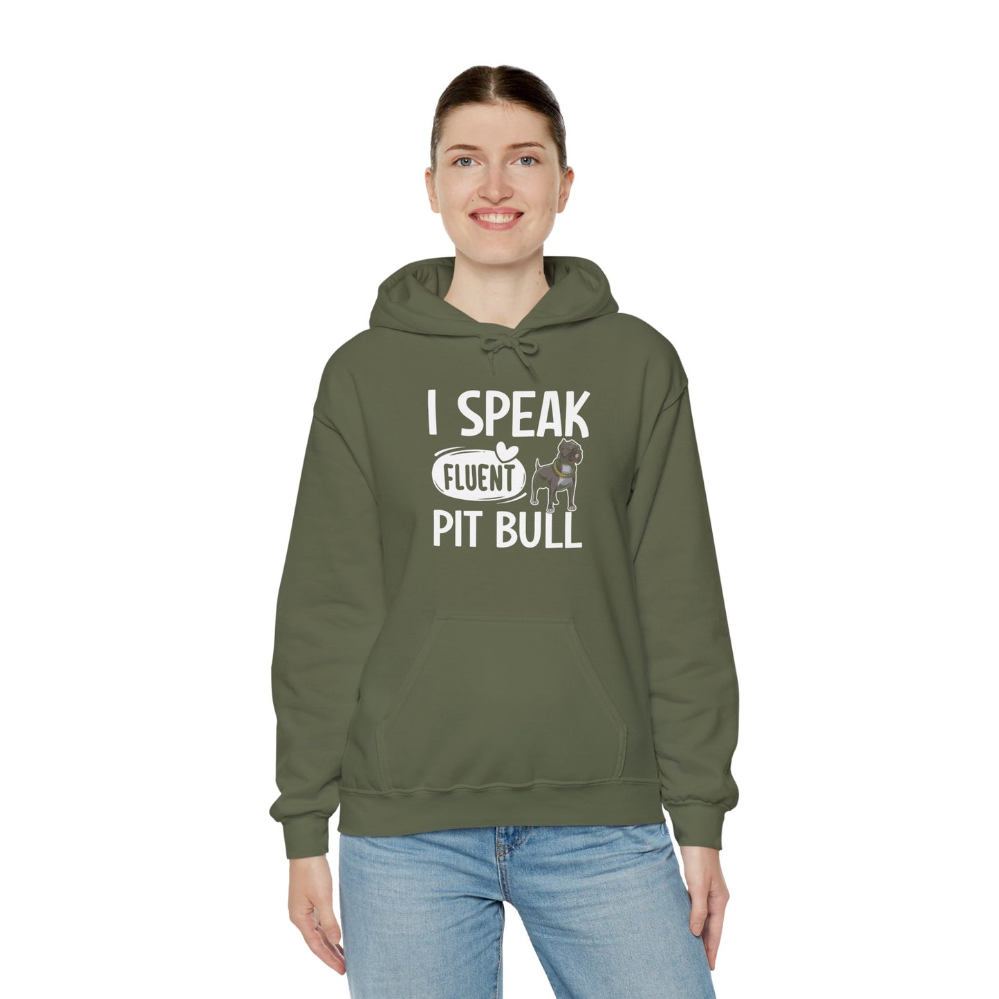 I Speak Fluent Pit Bull Hoodie | Funny Pittie  Gift