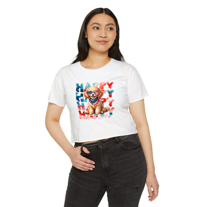 Happy 4th of July Dog Crop Top – Pet Lover Tee