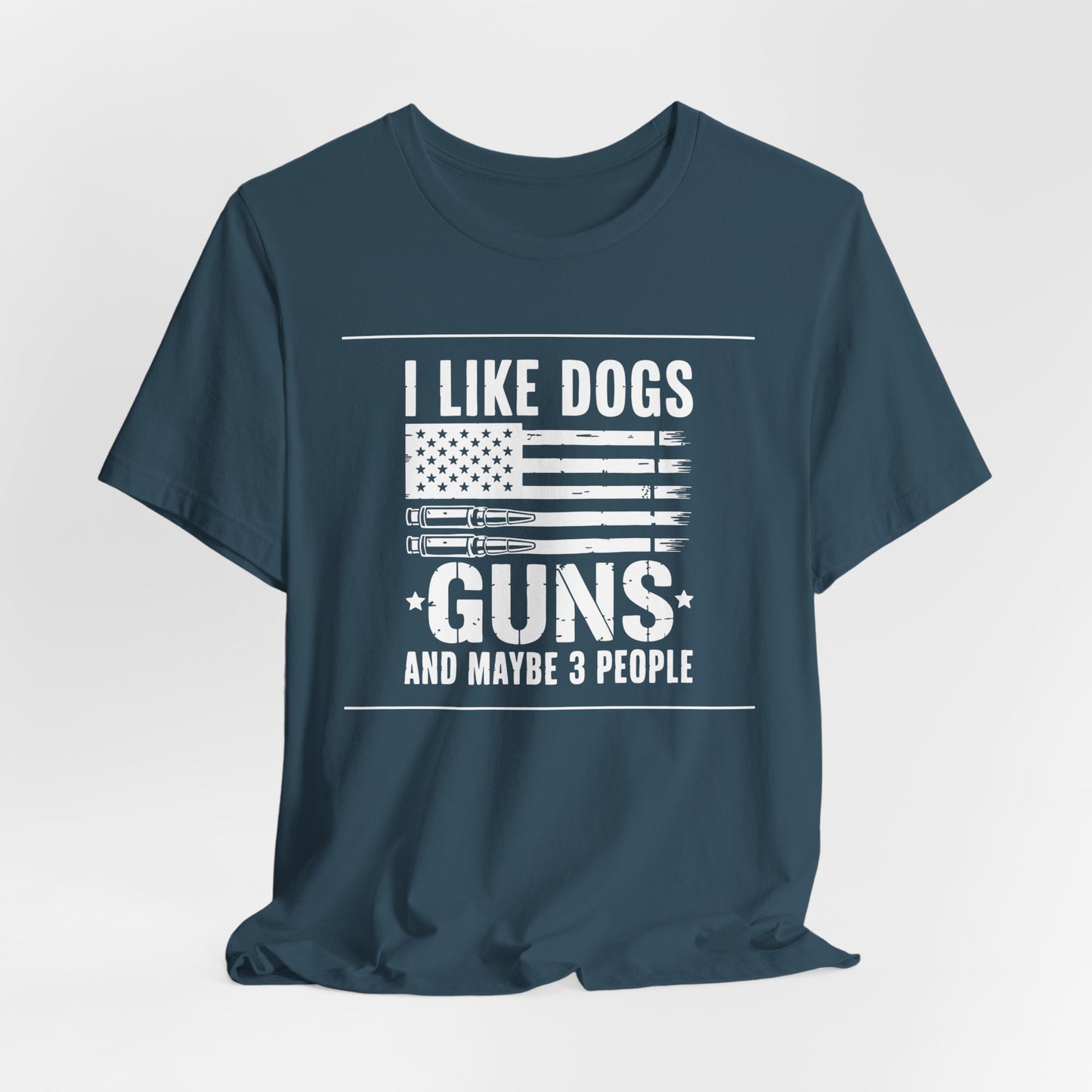 "Dogs, Guns & 3 People" Unisex T-Shirt –  Patriotic Tee