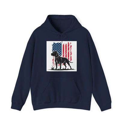 Patriotic Pitbull Unisex Hoodie – American Flag Dog Lover